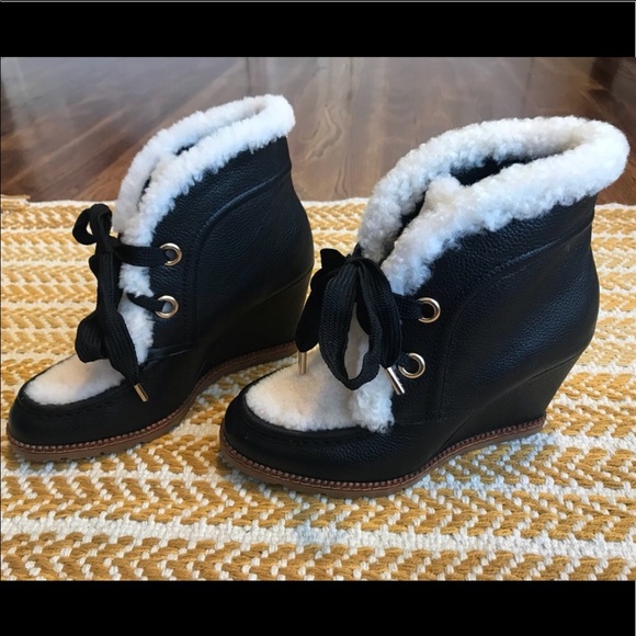 Kate Spade Sandy Wedge Shearling Bootie - Picture 3 of 8